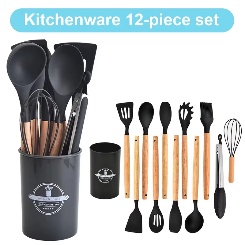 12Pcs Kitchen Utensil Set Sili - đánh giá và giá Kitchen Appliances Combo